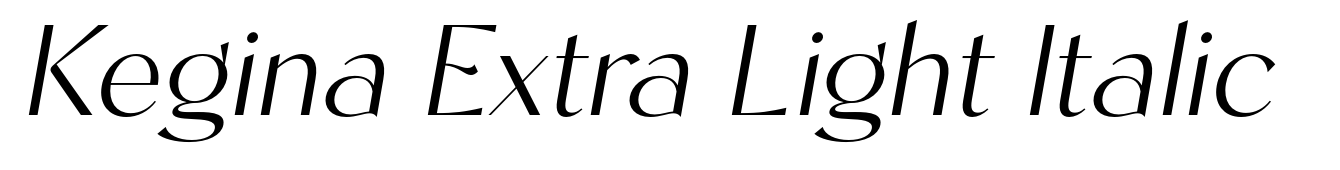 Kegina Extra Light Italic